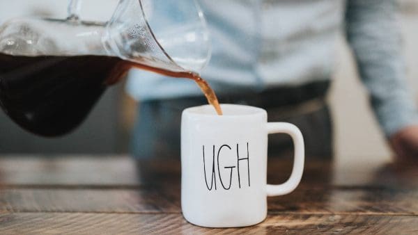 Coffee mug dread ugh