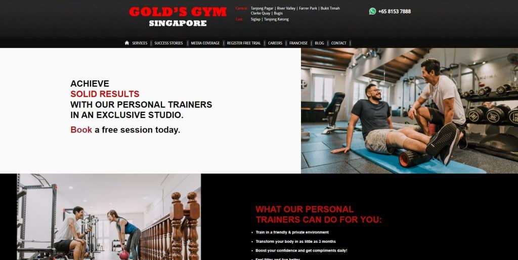 best personal trainer in singapore_golds gym