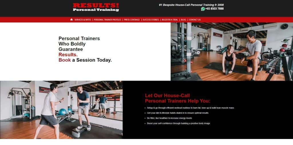 best personal trainer in singapore_results personal training