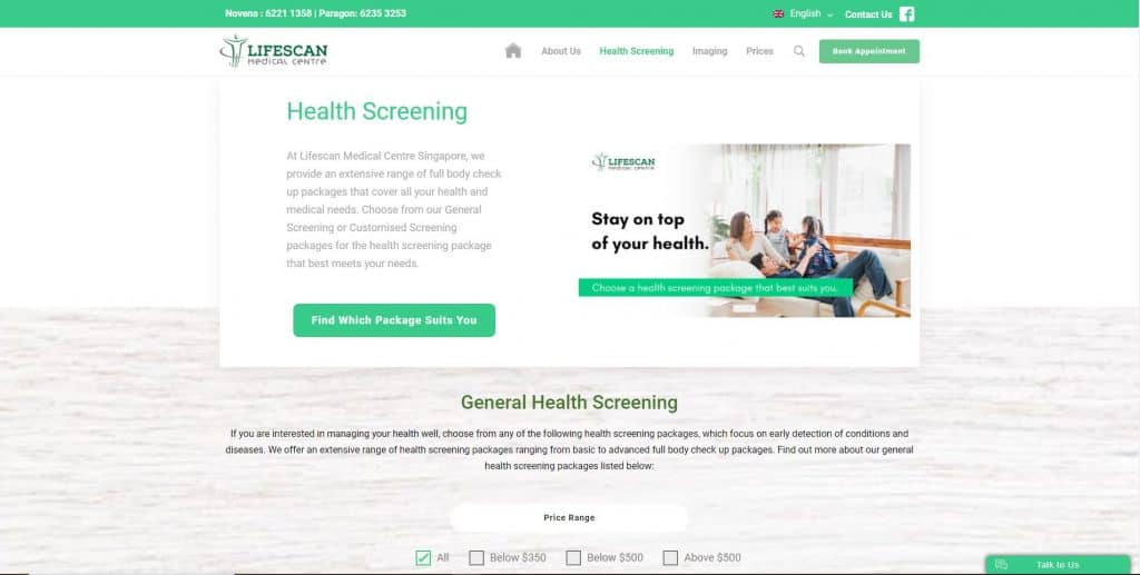 Parkway paragon executive health screening