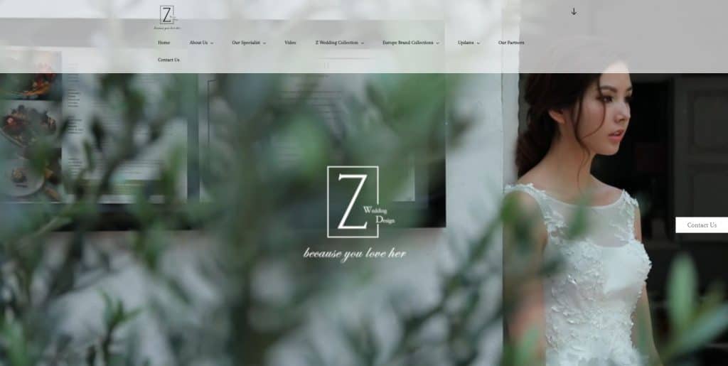 Z on sale bridal website