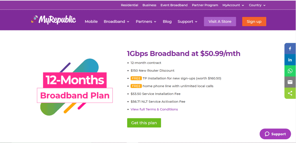 best broadband singapore