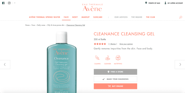 best facial wash in singapore_avene cleanance cleansing gel