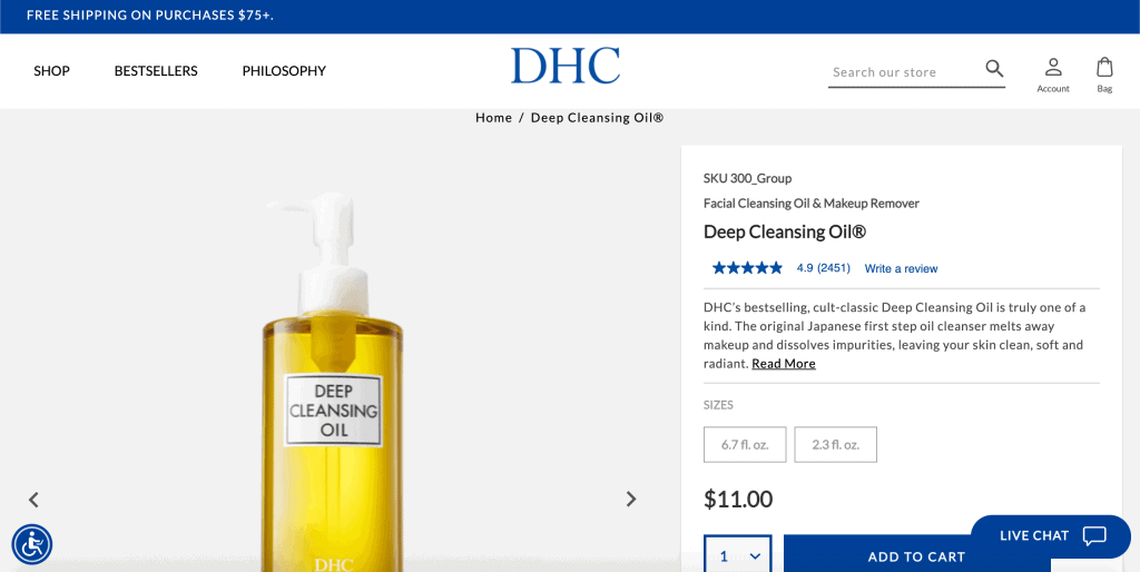 best facial wash in singapore_dhc deep cleansing oil