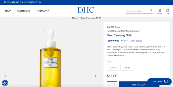 best facial wash in singapore_dhc deep cleansing oil