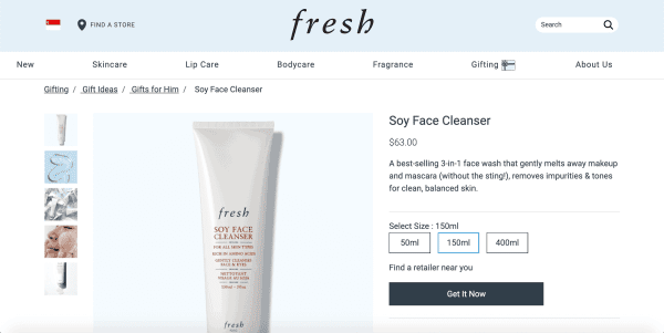 best facial wash in singapore_fresh soy face cleanser