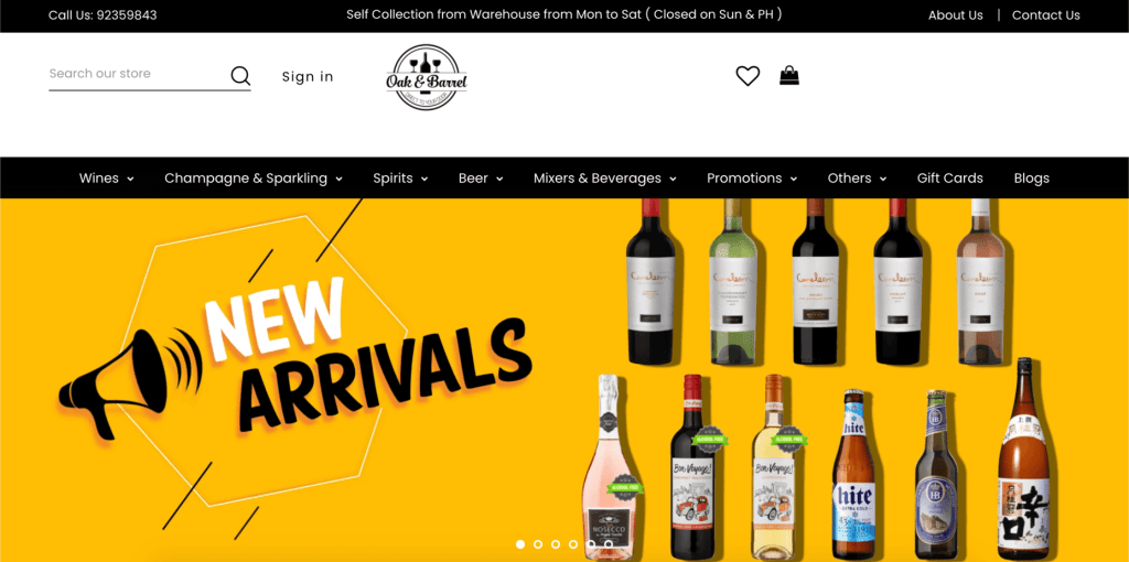 best alcohol delivery in singapore_oak & barrel