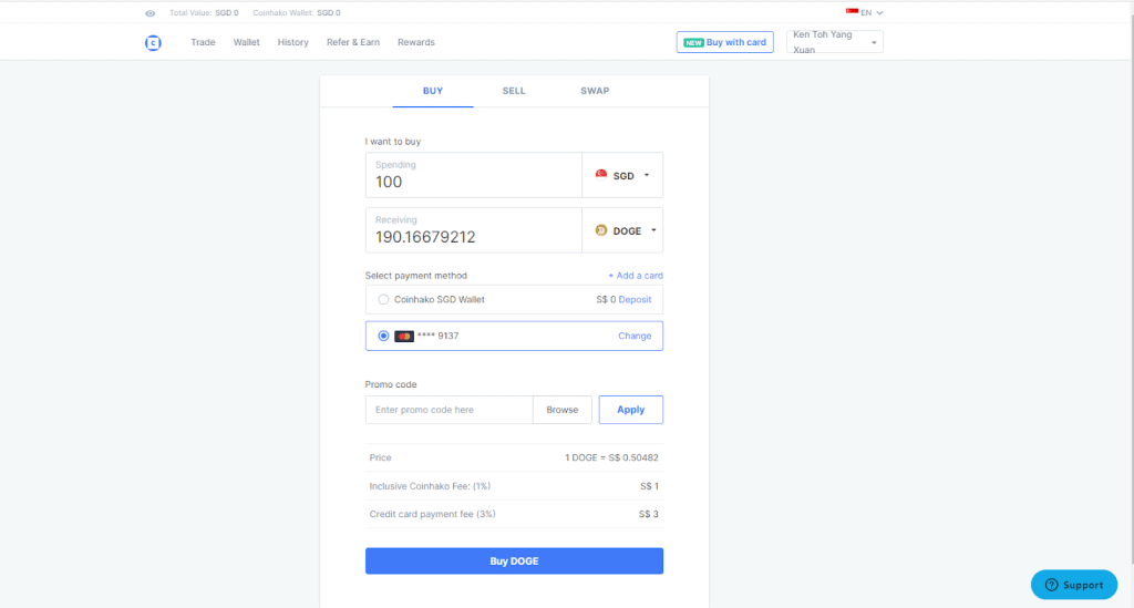 buying cryptocurrency direct via credit card