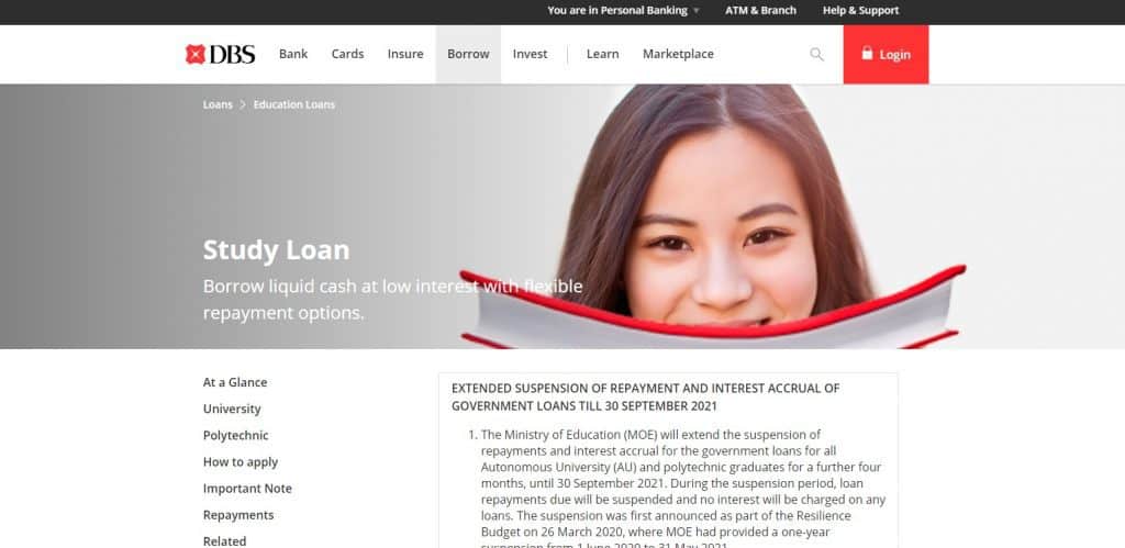 DBS Education Loan in SIngapore