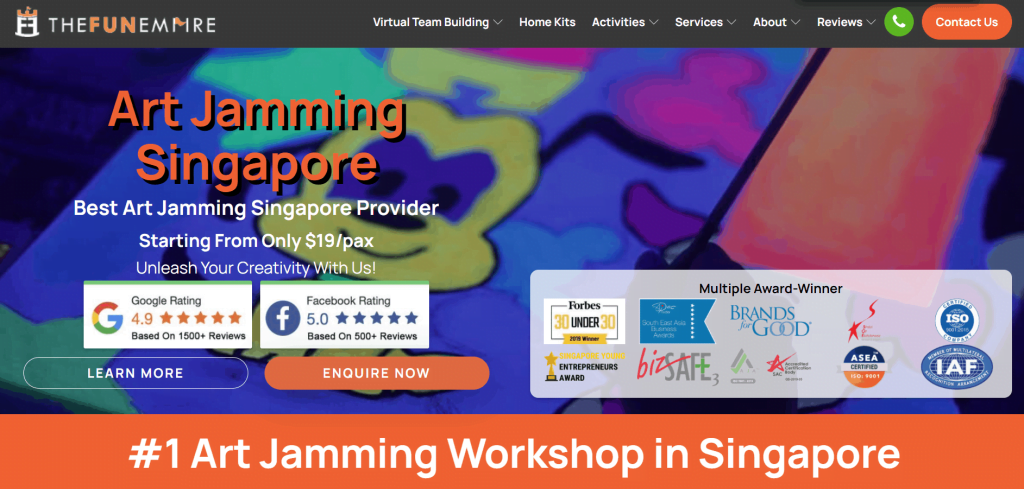 the fun empire_best art jamming studios in singapore