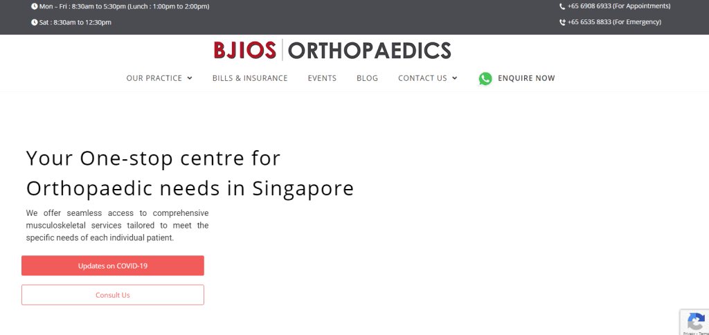 BJIOS shoulder pain specialist in singapore