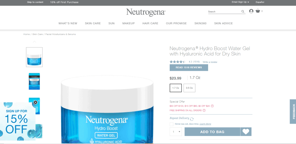 Neutrogena best moisturizer in singapore