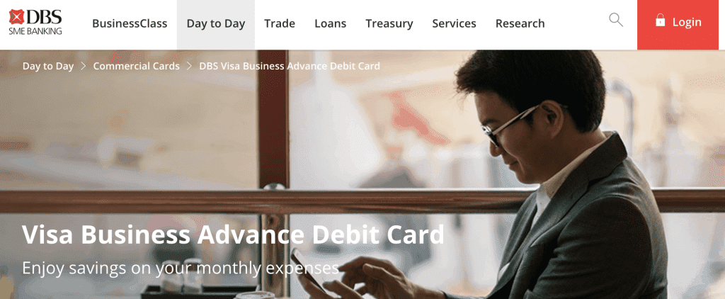 Business Credit Card - DBS Visa Business Advance Debit Card