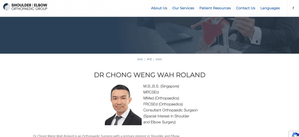 Shoulder Specialist Singapore