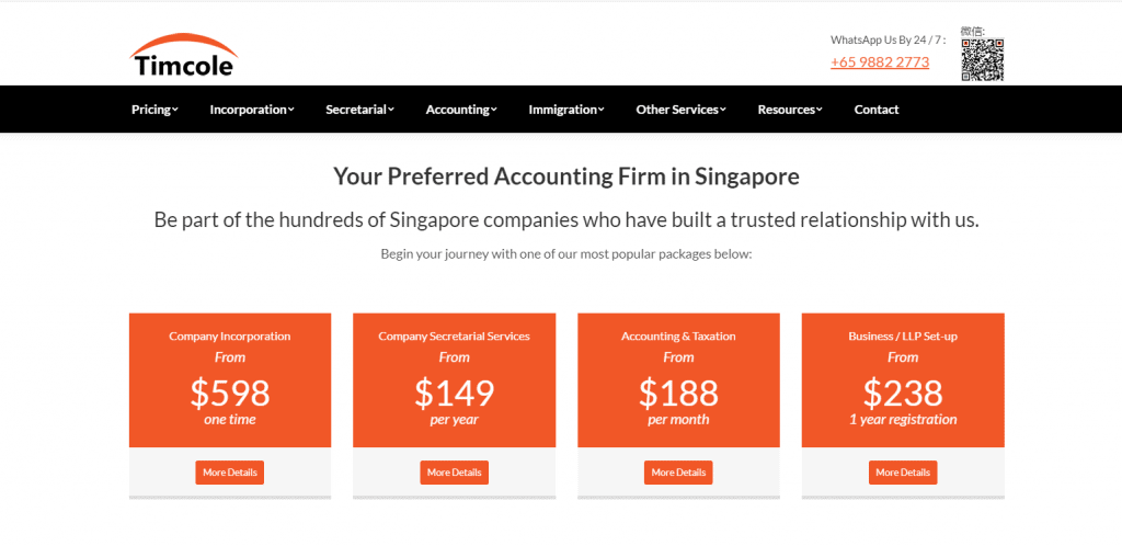Timcole accounting services in singapore