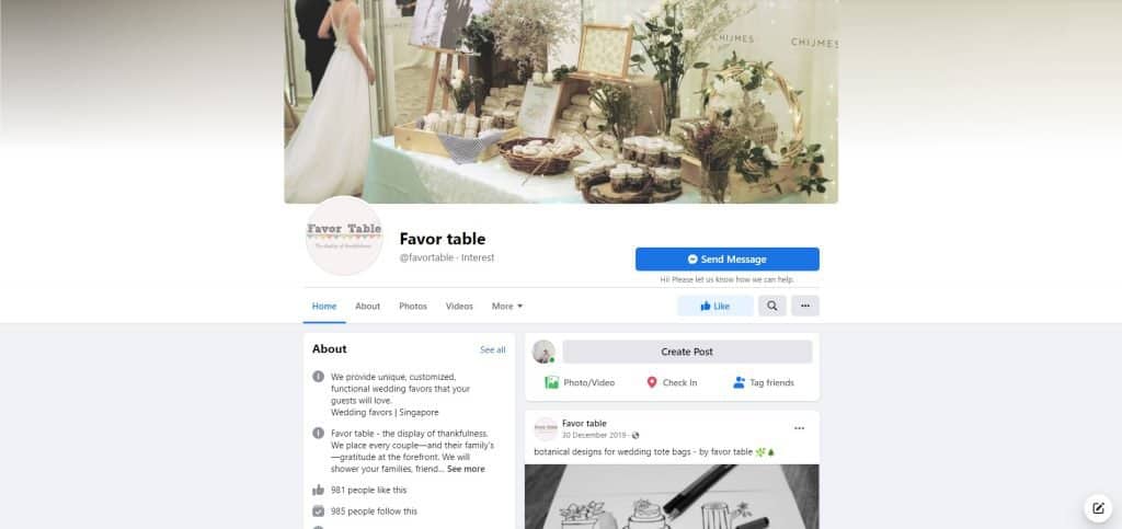 best wedding favor in singapore_favor table