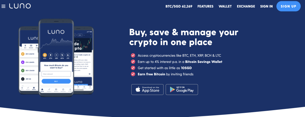 Crypto exchange in Singapore - Luno