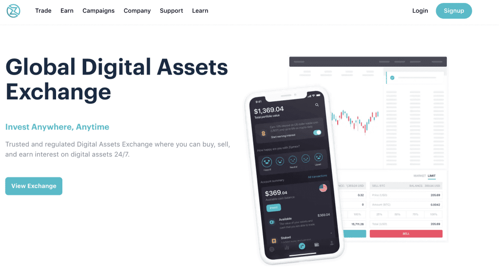 Crypto exchange in Singapore - Zipmex