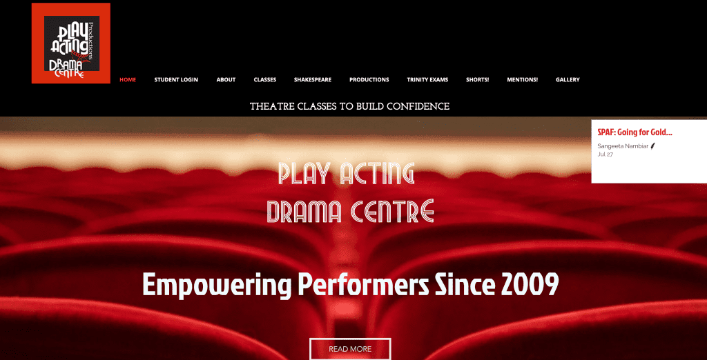 speech and drama classes in Singapore