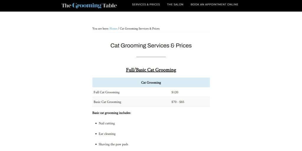 best cat grooming in singapore_the grooming table