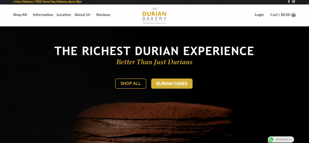 the durian bakery best cake delivery in singapore