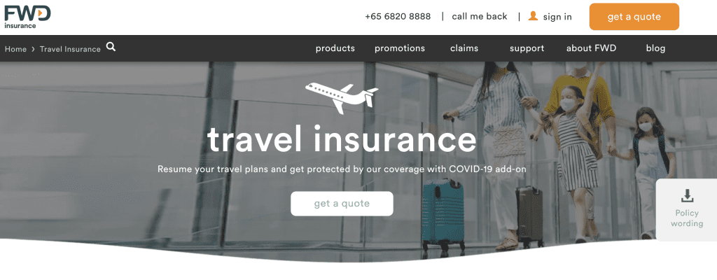 Travel Insurance Singapore - FWD Travel Insurance