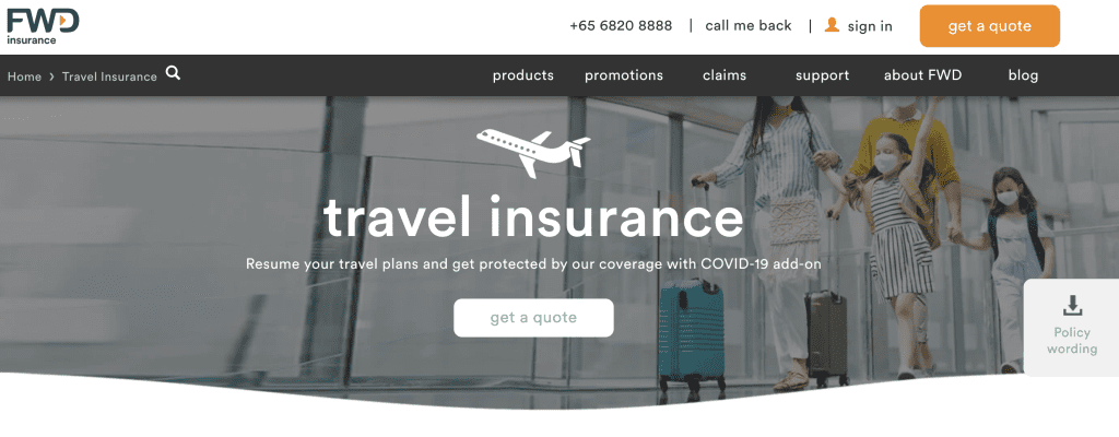 travel insurance in singapore airlines