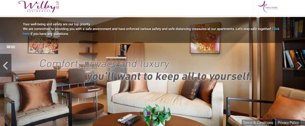 best serviced apartment in singapore_wilbyresidence