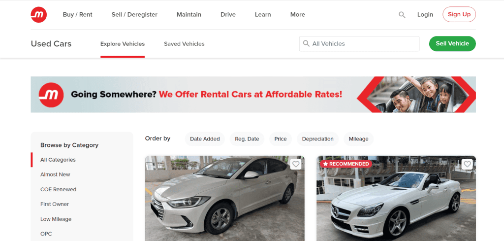 10 Best Places for Used Cars in Singapore for Cheaper Deals [[year]] 3