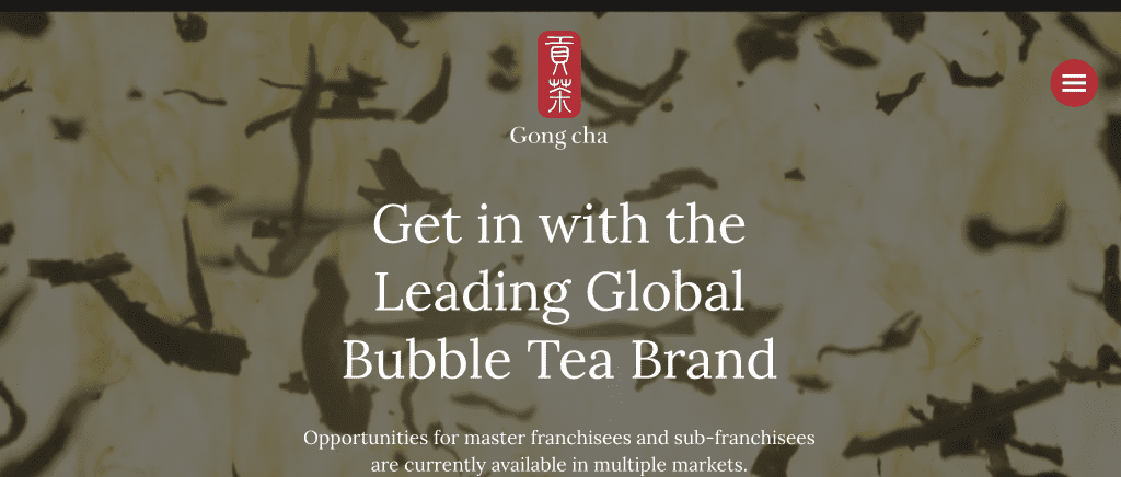 Franchise business Singapore - Gong Cha