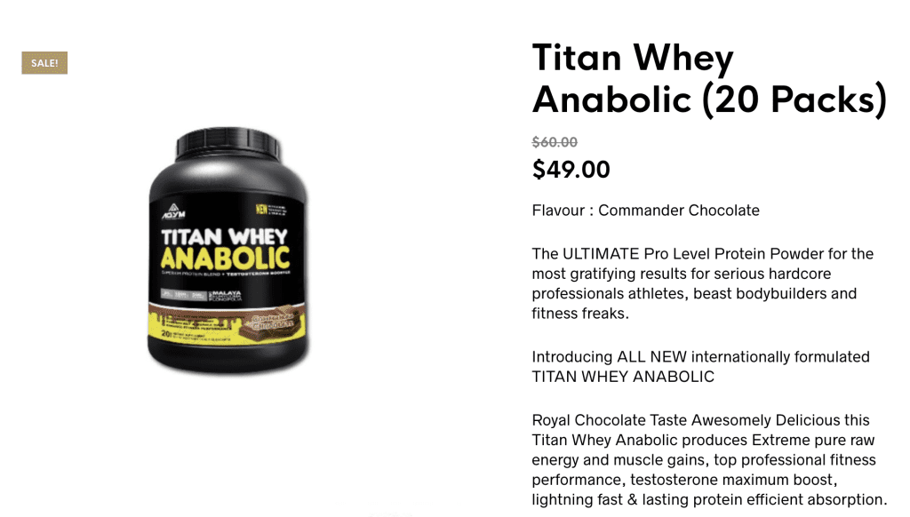 Whey protein Singapore - Titan Whey Anabolic