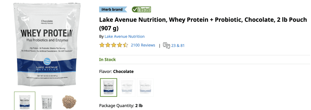 Whey protein Singapore - Lake Avenue Nutrition Whey