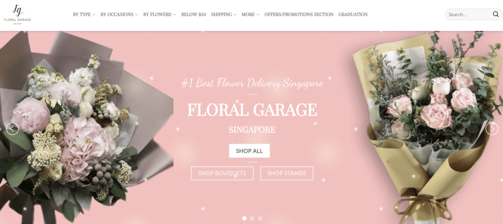 Grand opening flower stand in Singapore - Floral Garage Singapore
