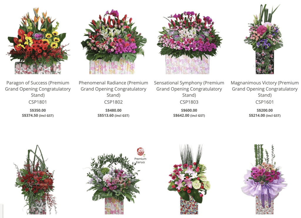 Grand opening flower stand in Singapore - Xpress Flower
