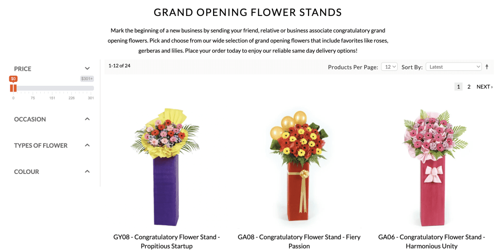 Grand opening flower stand in Singapore - Far East Flora