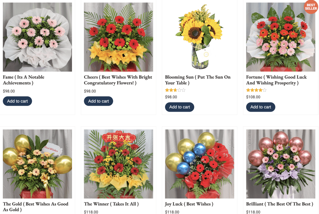 Grand opening flower stand in Singapore - Little Red Dot Florist