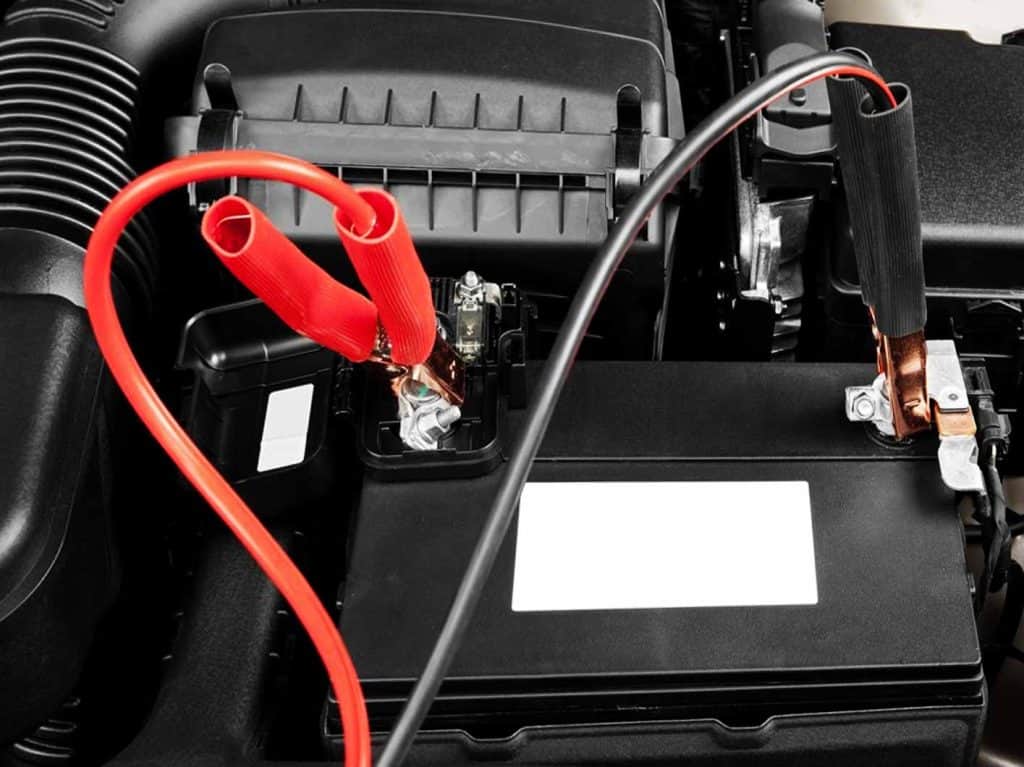 trying to jumpstart car battery