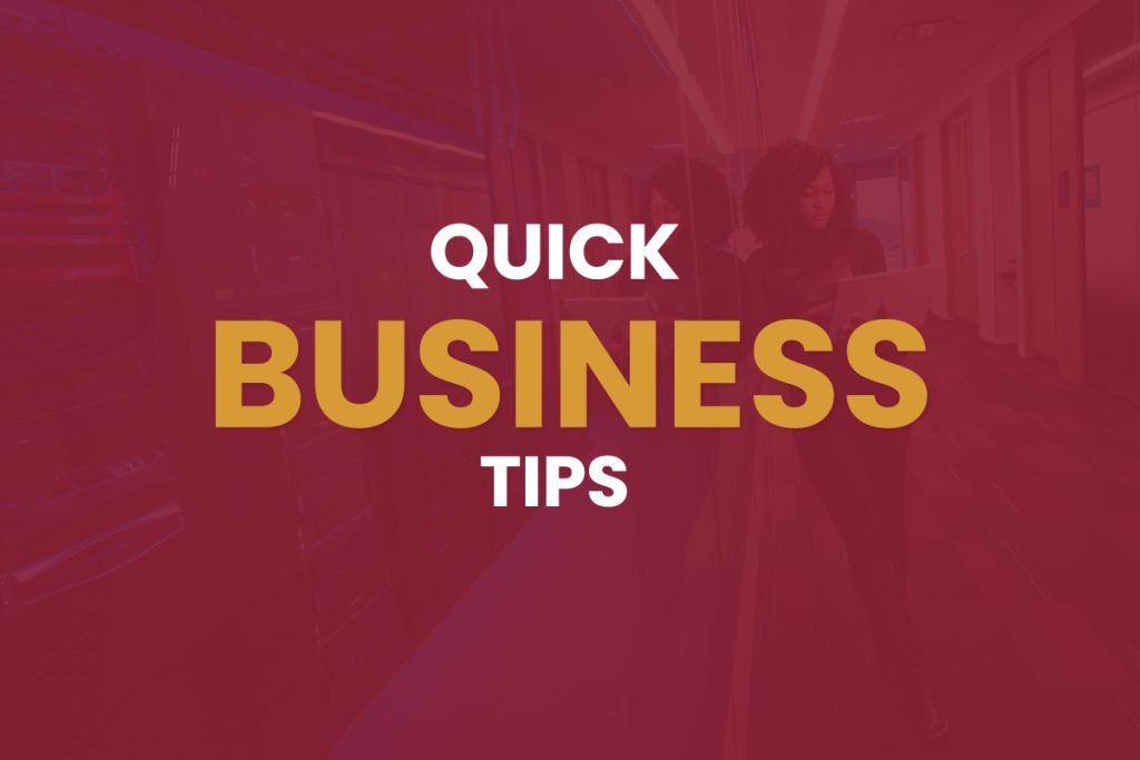 quick business tips