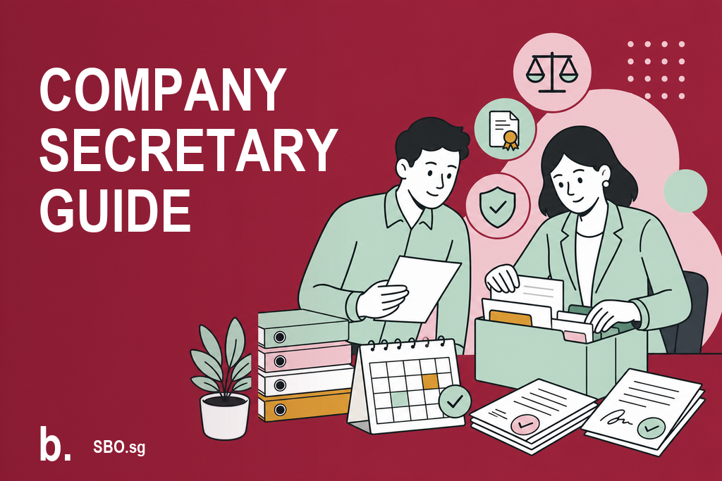 Company secretary organising statutory records and annual filing documents