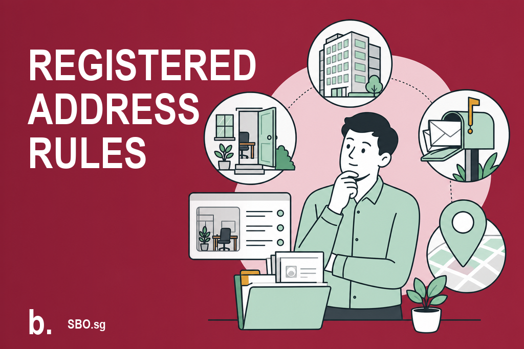 Founder comparing registered address options for a Singapore company