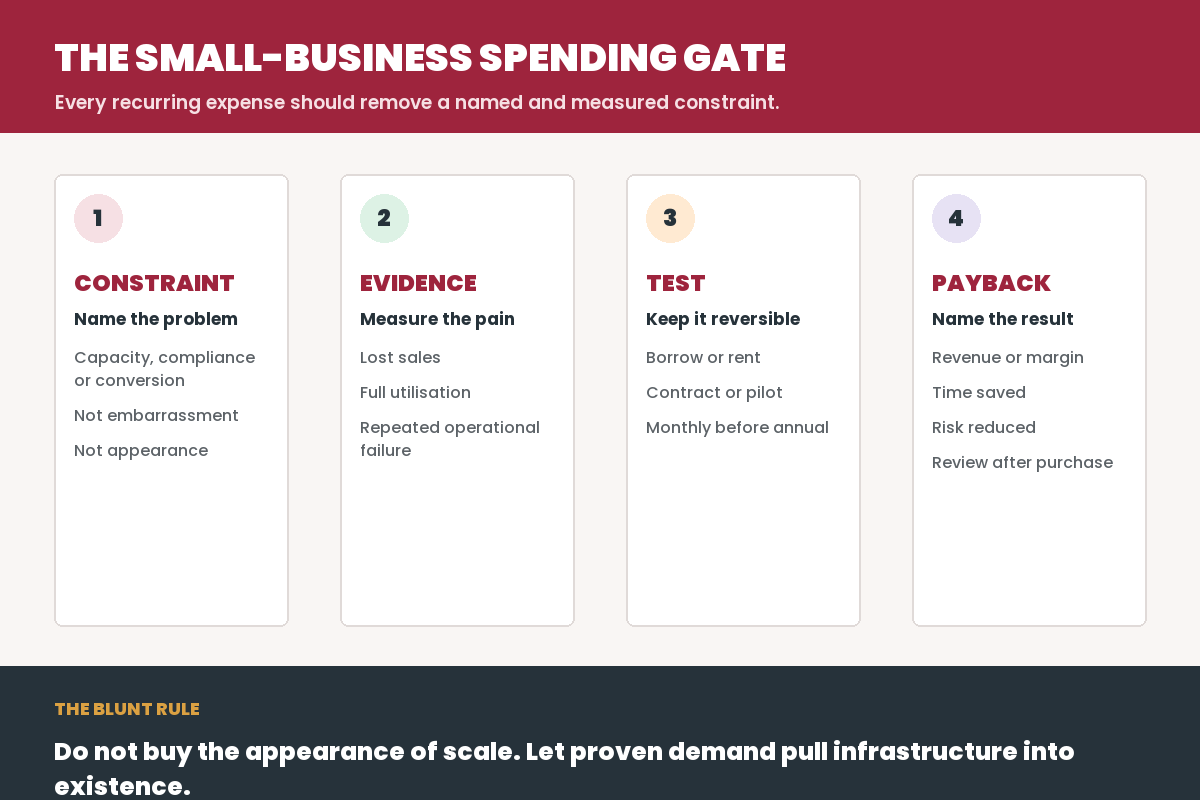 Stop Trying to Look Like a Bigger Business decision framework