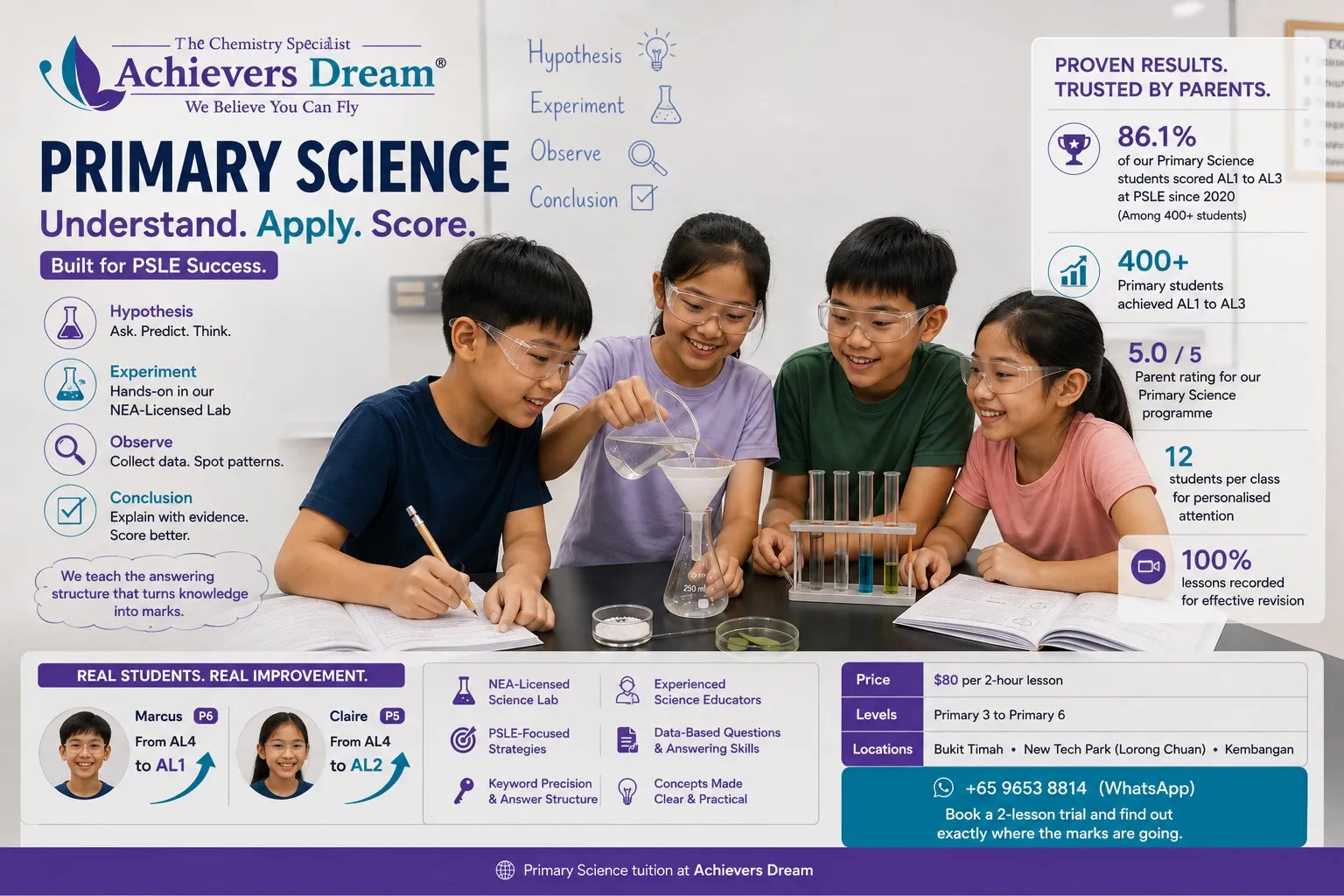 Achievers Dream Primary Science programme in Singapore